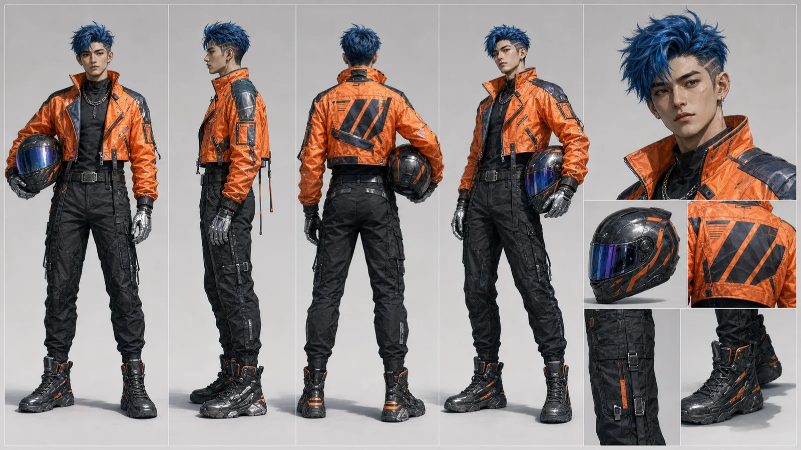 Cyberpunk Street Racer character sheet generated with LumiYing