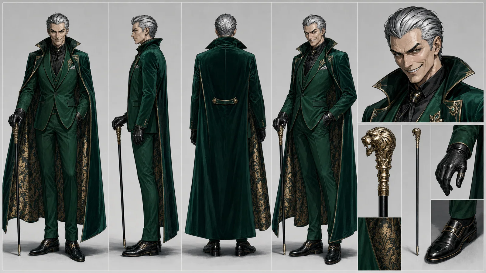 Comic Villain character sheet generated with LumiYing