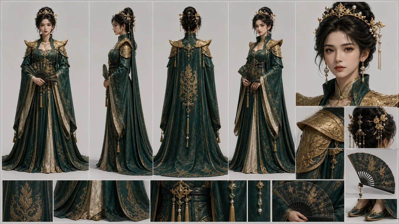 Strategy Game Queen character sheet generated with LumiYing