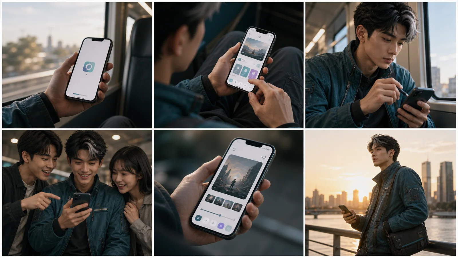 Mobile App Launch storyboard generated with LumiYing