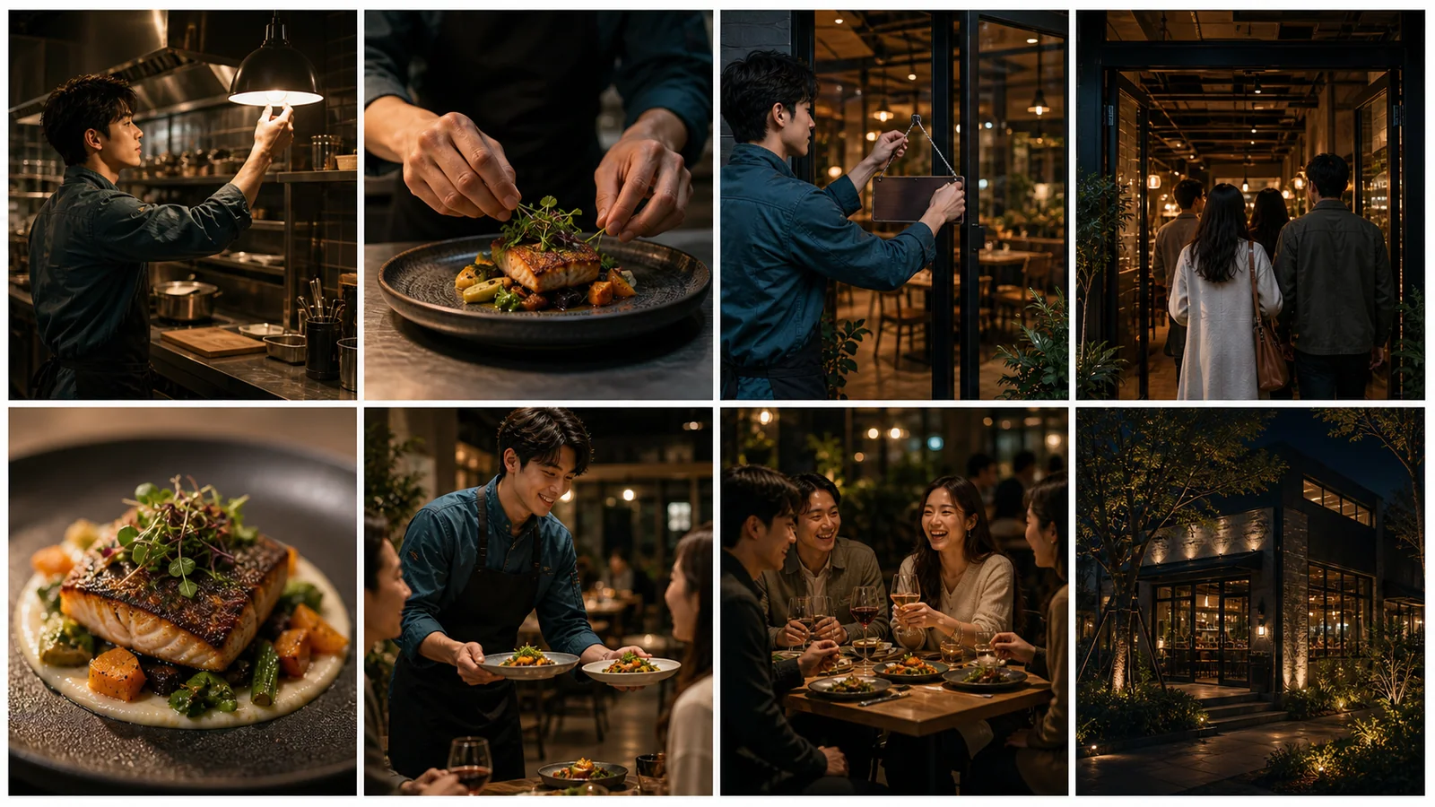 Restaurant Opening storyboard generated with LumiYing