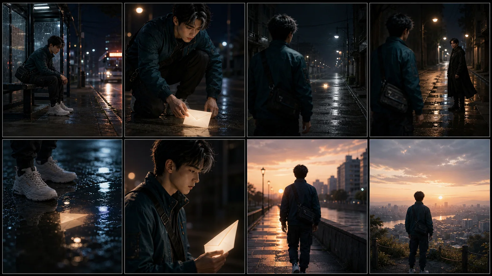 Short Film Pitch storyboard generated with LumiYing